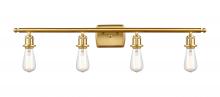 516-4W-SG - Bare Bulb - 4 Light - 36 inch - Satin Gold - Bath Vanity Light