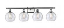  516-4W-SN-G124 - Athens - 4 Light - 38 inch - Brushed Satin Nickel - Bath Vanity Light