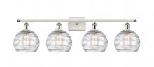  516-4W-WPC-G1213-8 - Athens Deco Swirl - 4 Light - 38 inch - White Polished Chrome - Bath Vanity Light