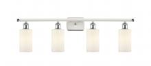  516-4W-WPC-G801 - Clymer - 4 Light - 34 inch - White Polished Chrome - Bath Vanity Light