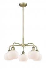 Innovations Lighting 516-5CR-AB-G91 - Fenton - 5 Light - 25 inch - Antique Brass - Chandelier