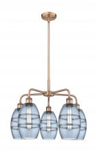  516-5CR-AC-G557-6BL - Vaz - 5 Light - 24 inch - Antique Copper - Chandelier