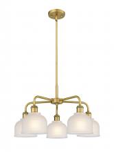  516-5CR-BB-G411 - Dayton - 5 Light - 24 inch - Brushed Brass - Chandelier