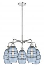  516-5CR-PC-G557-6BL - Vaz - 5 Light - 24 inch - Polished Chrome - Chandelier