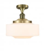 Innovations Lighting 517-1CH-AB-G691-12-LED - Bridgeton - 1 Light - 12 inch - Antique Brass - Semi-Flush Mount