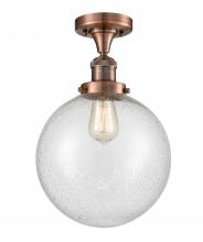  517-1CH-AC-G204-10 - Beacon - 1 Light - 10 inch - Antique Copper - Semi-Flush Mount