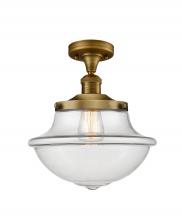  517-1CH-BB-G542 - Oxford - 1 Light - 12 inch - Brushed Brass - Semi-Flush Mount