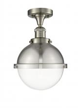  517-1CH-SN-HFS-82-SN - Hampden - 1 Light - 9 inch - Brushed Satin Nickel - Semi-Flush Mount