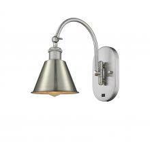  518-1W-SN-M8 - Smithfield - 1 Light - 7 inch - Brushed Satin Nickel - Sconce