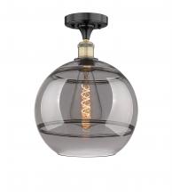 Innovations Lighting 616-1F-BAB-G556-12SM - Rochester - 1 Light - 12 inch - Black Antique Brass - Semi-Flush Mount