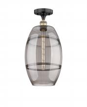  616-1F-BAB-G557-10SM - Vaz - 1 Light - 10 inch - Black Antique Brass - Semi-Flush Mount