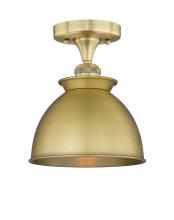  616-1F-BB-M14-BB - Adirondack - 1 Light - 8 inch - Brushed Brass - Semi-Flush Mount