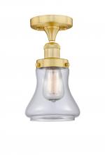  616-1F-SG-G192 - Bellmont - 1 Light - 6 inch - Satin Gold - Semi-Flush Mount