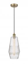  616-1P-AB-G684-7 - Windham - 1 Light - 7 inch - Antique Brass - Cord hung - Mini Pendant