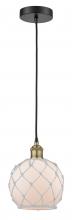  616-1P-BAB-G121-8RW - Edison - 1 Light - 8 inch - Black Antique Brass - Multi Pendant