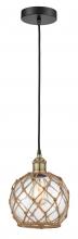  616-1P-BAB-G122-8RB - Edison - 1 Light - 8 inch - Black Antique Brass - Multi Pendant