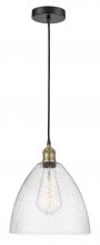  616-1P-BAB-GBD-124 - Bristol - 1 Light - 12 inch - Black Antique Brass - Cord hung - Mini Pendant