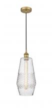  616-1P-BB-G684-7 - Windham - 1 Light - 7 inch - Brushed Brass - Cord hung - Mini Pendant