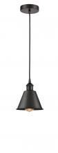  616-1P-OB-M8-OB - Edison - 1 Light - 7 inch - Oil Rubbed Bronze - Mini Pendant