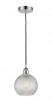 Innovations Lighting 616-1P-PC-G122C-8CL - Athens - 1 Light - 8 inch - Polished Chrome - Cord hung - Mini Pendant