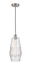  616-1P-SN-G684-7 - Windham - 1 Light - 7 inch - Brushed Satin Nickel - Cord hung - Mini Pendant