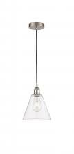  616-1P-SN-GBC-82 - Berkshire - 1 Light - 8 inch - Brushed Satin Nickel - Cord hung - Mini Pendant