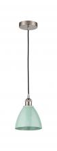  616-1P-SN-MBD-75-SF-LED - Plymouth - 1 Light - 8 inch - Brushed Satin Nickel - Cord hung - Mini Pendant