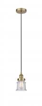 Innovations Lighting 616-1PH-AB-G184S - Canton - 1 Light - 5 inch - Antique Brass - Cord hung - Mini Pendant