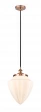  616-1PH-AC-G661-12 - Bullet - 1 Light - 12 inch - Antique Copper - Mini Pendant