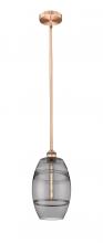  616-1S-AC-G557-8SM - Vaz - 1 Light - 8 inch - Antique Copper - Cord hung - Mini Pendant