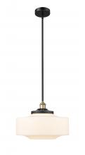  616-1S-BAB-G691-16 - Bridgeton - 1 Light - 12 inch - Black Antique Brass - Stem Hung - Mini Pendant