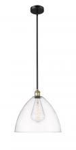  616-1S-BAB-GBD-162 - Bristol - 1 Light - 16 inch - Black Antique Brass - Cord hung - Pendant