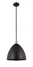  616-1S-BAB-MBD-16-BK - Bristol - 1 Light - 16 inch - Black Antique Brass - Cord hung - Mini Pendant