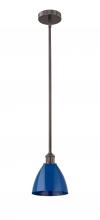  616-1S-OB-MBD-75-BL - Plymouth - 1 Light - 8 inch - Oil Rubbed Bronze - Cord hung - Mini Pendant