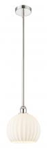 Innovations Lighting 616-1S-PN-G1217-10WV - White Venetian - 1 Light - 10 inch - Polished Nickel - Stem Hung - Mini Pendant