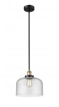  616-1SH-BAB-G74-L - Bell - 1 Light - 12 inch - Black Antique Brass - Cord hung - Mini Pendant