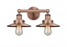  616-2W-AC-M3-AC - Edison - 2 Light - 17 inch - Antique Copper - Bath Vanity Light