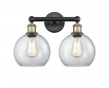  616-2W-BAB-G122-8 - Athens - 2 Light - 17 inch - Black Antique Brass - Bath Vanity Light