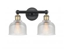  616-2W-BAB-G412 - Dayton - 2 Light - 15 inch - Black Antique Brass - Bath Vanity Light