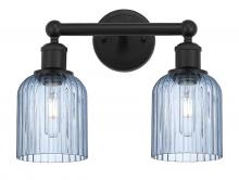  616-2W-BK-G559-5BL - Bridal Veil - 2 Light - 14 inch - Matte Black - Bath Vanity Light