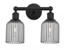  616-2W-BK-G559-5SM - Bridal Veil - 2 Light - 14 inch - Matte Black - Bath Vanity Light