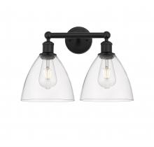  616-2W-BK-GBD-752 - Bristol - 2 Light - 17 inch - Matte Black - Bath Vanity Light