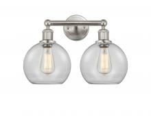  616-2W-SN-G122-8 - Athens - 2 Light - 17 inch - Satin Nickel - Bath Vanity Light