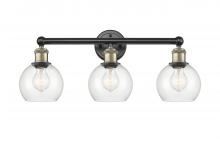  616-3W-BAB-G122-6 - Athens - 3 Light - 24 inch - Black Antique Brass - Bath Vanity Light