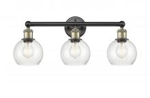  616-3W-BAB-G124-6 - Athens - 3 Light - 24 inch - Black Antique Brass - Bath Vanity Light