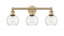  616-3W-BB-G122-6 - Athens - 3 Light - 24 inch - Brushed Brass - Bath Vanity Light