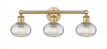  616-3W-BB-G555-6CL - Ithaca - 3 Light - 24 inch - Brushed Brass - Bath Vanity Light