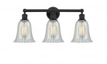  616-3W-BK-G2811 - Hanover - 3 Light - 24 inch - Matte Black - Bath Vanity Light