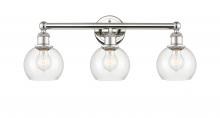  616-3W-PN-G122-6 - Athens - 3 Light - 24 inch - Polished Nickel - Bath Vanity Light