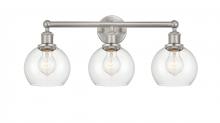  616-3W-SN-G122-6 - Athens - 3 Light - 24 inch - Brushed Satin Nickel - Bath Vanity Light